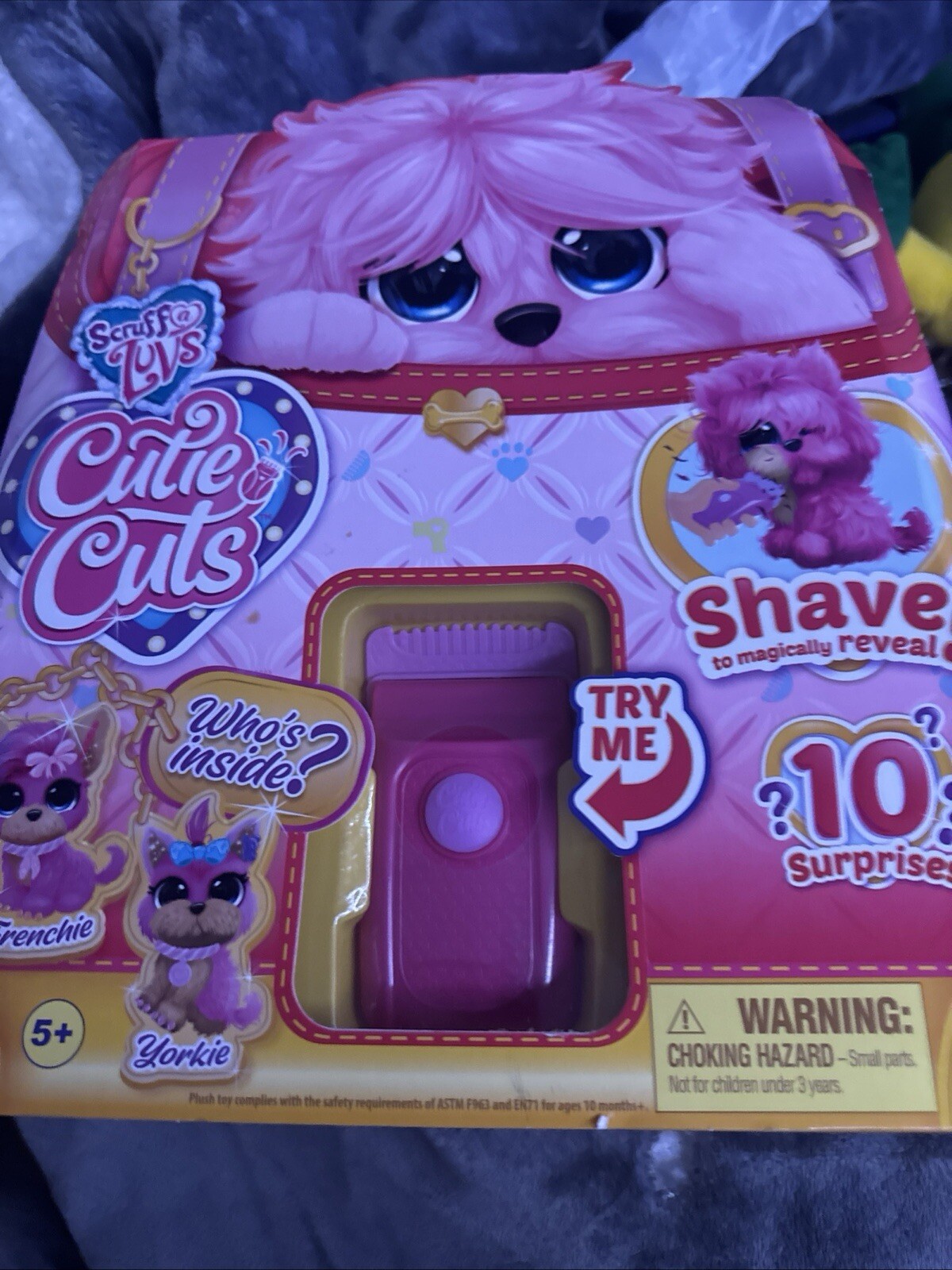 Scruff A Luvs Cutie Cut 10”Pink Puppy Frenchy Dog Stuffed Animal Plush Moose,Toy