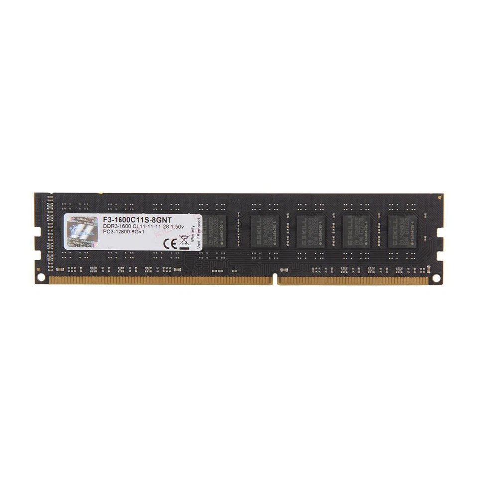 G.SKILL Value RAM 8GB DDR3 1600MHz PC3-12800U CL11 240Pin DIMM Desktop Memory AB - Image 2 of 4