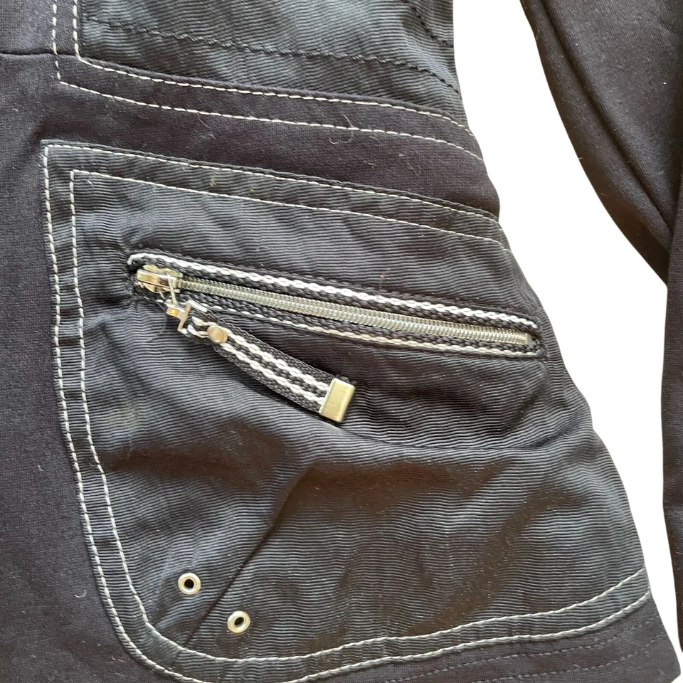 Chaqueta Blazer Gerry Weber 3 Botones Para Mujer Azul Talla 8 Informal Motociclista Moto Foto 4 de 4