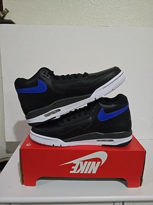 Nike Flight Legacy Men's Basketball Shoes  Size 11.5 Black/Hyper Blue/Smoke Grey