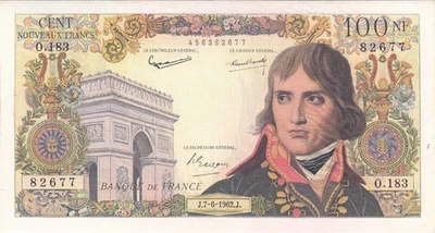 100 F Bonaparte du 7-6-1962 FAY 59.16 Alph. O.183 - BEL ÉTAT - Photo 1/2