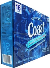 16PK COAST Classic ORIGINAL Scent REFRESHING Deodorant SOAP 4 Oz