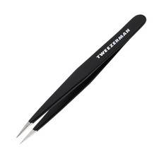 Tweezerman Stainless Steel Point Tweezer in Black Color