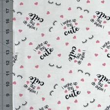 Flannel Fabric  Nursery Baby Woke Up This Cute Heart Whiteq  Springs YARD
