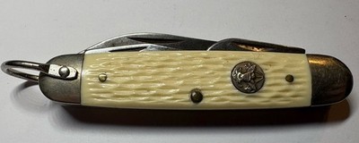 ULSTER Boy Scouts Of America White Handle Pocket KNIFE Folding Blades BSA