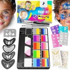 Face Paint Kit For Kids 12 Split Cake Colors Kit