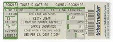 Keith Urban Carrie Underwood 2/13/08 NYC NY Madison Square Garden Ticket!