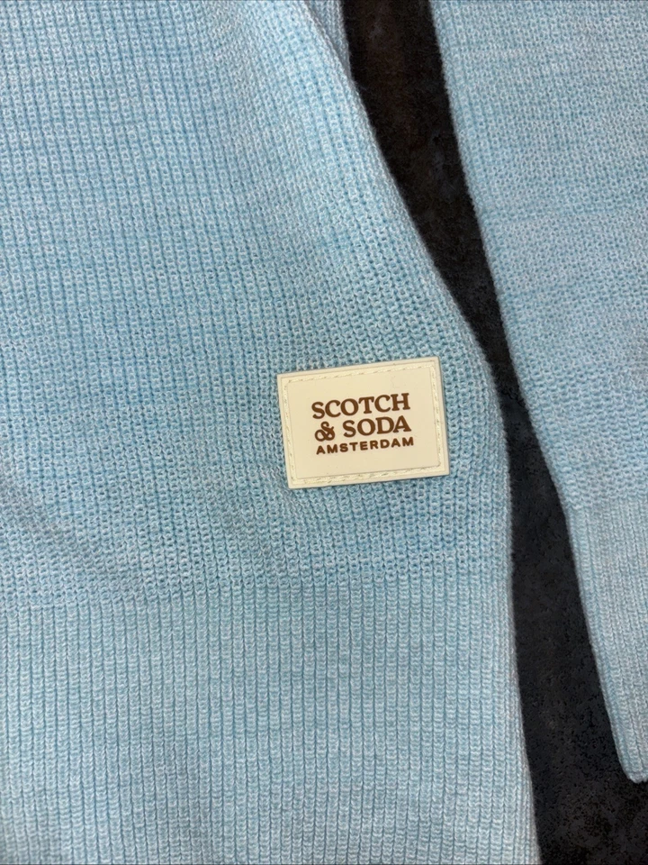 Scotch & Soda Mens Pullover Sweater Size Large Blue Gradient Organic Cotton NWT - Image 2 of 4