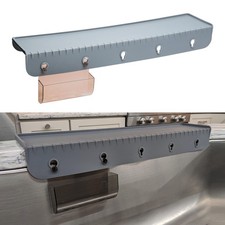 SiliSink Sink Edge Protector, Splash Guard, 4in x 20in, Gray Original Silic...