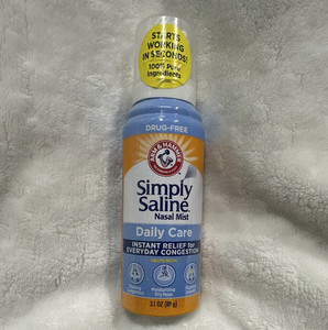 Simply Saline Daily Care Nasal Spray Mist Drug-Free 3.1 oz Exp 2026-11-18