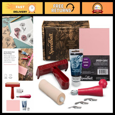 Block Printing Starter Kit - Ink, Brayer, Lino Handle, Cutters  Speedy-Carve To
