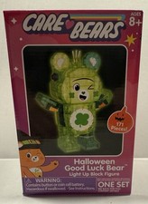 Care Bears Halloween Good Luck Bear Light Up Block Figure NEW