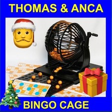 Bingo Cage Machine Lotto Bingo Game 1-90 bingo balls cards Gift 6" Toy cage