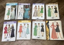 8 Vintage 1970 s gowns Sewing Patterns Simplicity McCall s Cut/Uncut size 18-20