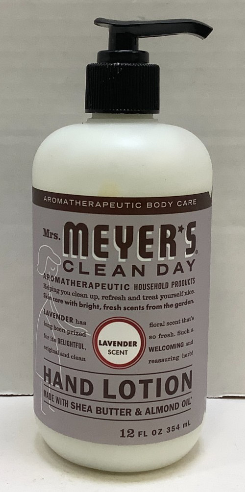 Mrs. Meyer's Clean Day Hand Lotion, LAVENDER, 12oz, Pack of 4