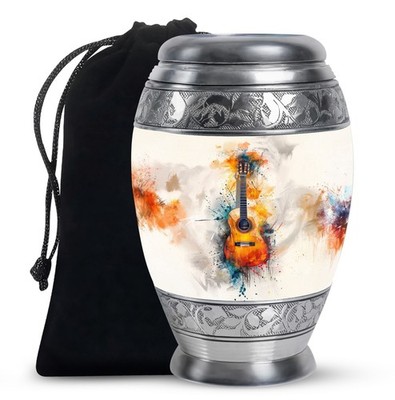 Guitar Harmony Cremation Urns for Ashes Adult Mom, Decorative Urn (10 Inch)