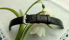 Condor Uhrenband 14mm Camel Grain Lederband schwarz