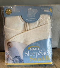 Halo Sleep Sack Swaddle Birth - 3 Months NB Cream 100 Cotton New TOG 3.0