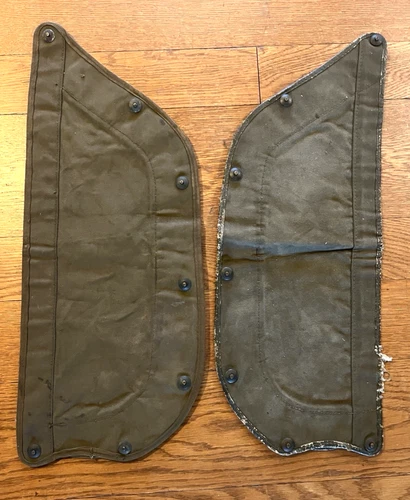 1 PAIR WWII WW2 Willys MB, Ford GPW Military, Canvas 1/2 Doors, USGI Surplus.