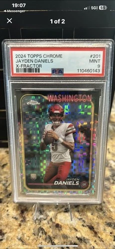2024 Topps Chrome Jayden Daniels X-Fractor Rookie #201 PSA 9 Commanders