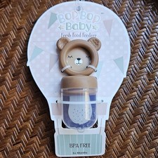 Bop Bop Baby Fresh Food Feeder BPA Free 6 Months Infant Brown Bear Teether NWT