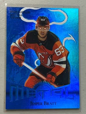 Jesper Bratt 2025 Upper Deck Metal /50 Blue Precious Metal Gems PMG #RT-14
