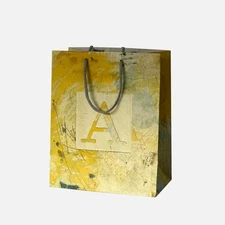 ANTHROPOLOGIE watercolor print handled shopping store bag - 10.25 x 8.5 x 5