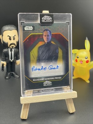 2024 Topps Chrome Black Star Wars Gold Allegiant General Pryde Autograph 32/50