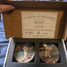 Bradford Editions Jimmy fox / Walter johnson Legends of Baseball Mini Plates