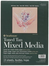 Strathmore Toned Mixed Media Paper Toned Tan 9X12-15 Sheets -62462209