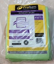 10 Pack - ProTeam Genuine Intercept Micro 10Q / 11L Vacuum Bags, #100291