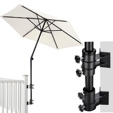Yescom 7.5' Patio Umbrella Deck Mount Kit w/ Side Corner Holder for Outdoor Rail