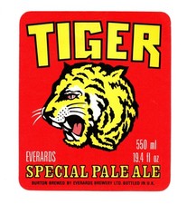 England - Vintage Beer Label - Everards, Leicester - Tiger Special Pale Ale