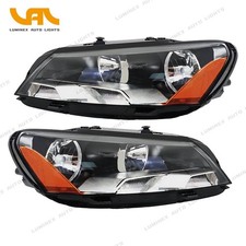 Headlight Assembly For Volkswagen Passat 2012-2015 Halogen Left Right Side Black