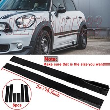Gloss Black Side Skirts Lips Splitter Body Kit For Mini Cooper S R53 R55 R56 F56