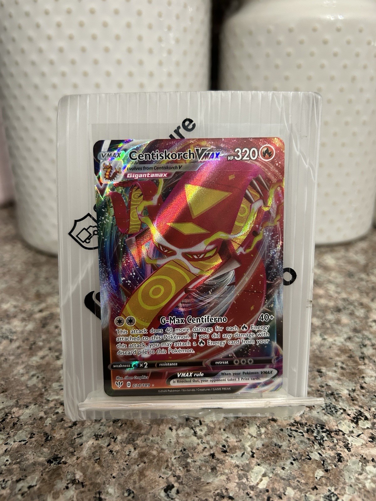 Pokémon TCG Centiskorch VMAX Darkness Ablaze Holo Ultra Rare