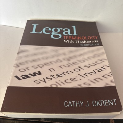 Legal Terminology with Flashcards - Paperback By Okrent, Cathy - VERY GOOD
