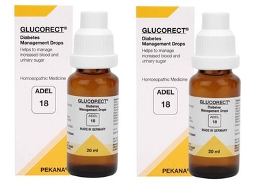   ADEL 18 Glucorect Drops 20ml (Pekana Germany) - Pack of 2 - Free Shipping  