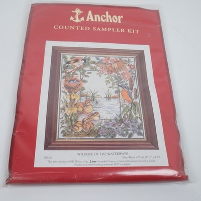 Anchor PSC30 Wildlife of the Waterways Counted Cross Stitch Kit Vintage Sealed