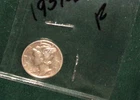 1937  SILVER MERCURY DIME - GRADES "FINE"