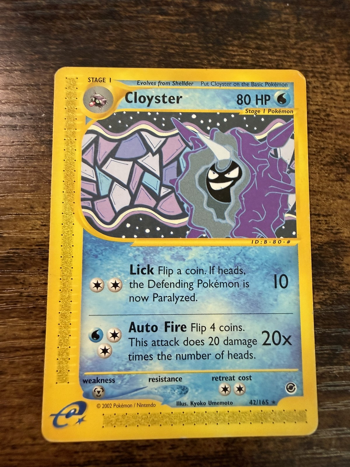 Cloyster 042/165 Expedition Base Set Regular Non Holo Rare WOTC MP