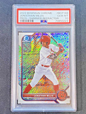 JONATHAN MEJIA 2022 Bowman Chrome 1st SHIMMER REFRACTOR SP PSA 10 Gem Mint
