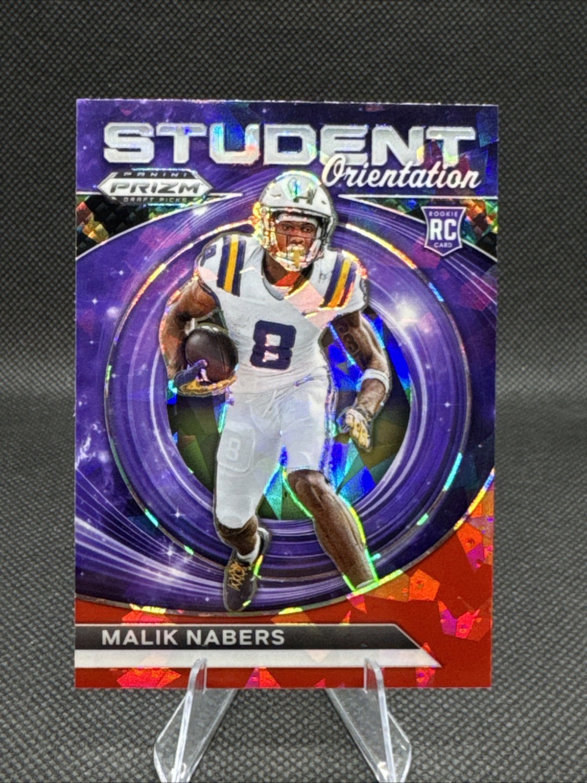 2024 Panini Prizm Draft Picks - Student Orientation Malik Nabers #SO-MN Red Ice