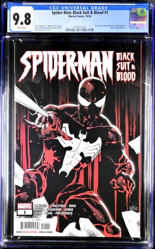 SPIDER-MAN : BLACK SUIT & BLOOD #1 YU VARIANT COVER 10/24 - CGC GRADED 9.8
