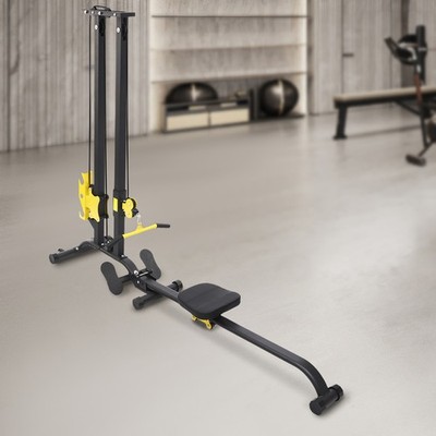 220lb Multifunction Cross Trainer Workout Machine Strength Training Fitness Rack