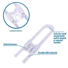 Sliding Cabinet Locks Baby Proofing   Adjustable Child Safety Latches for Kno...