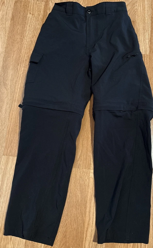 Calças/shorts conversíveis Magellan preto tamanho G juvenil com zíper caminhada pesca golfe - Imagem 2 de 4