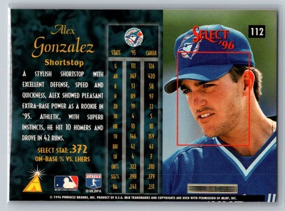 1996 Select #112 Alex Gonzalez | eBay