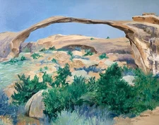 Original Oil Painting Landscape Arch National Park Southwest Art 11x14 Signed