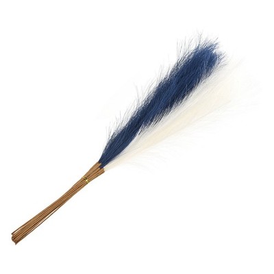 20Pcs Faux Pampas Grass,21''/55cm Fake Pampas Grass Decor,Blue/Cream